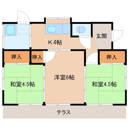 高橋アパート4号棟の物件間取画像